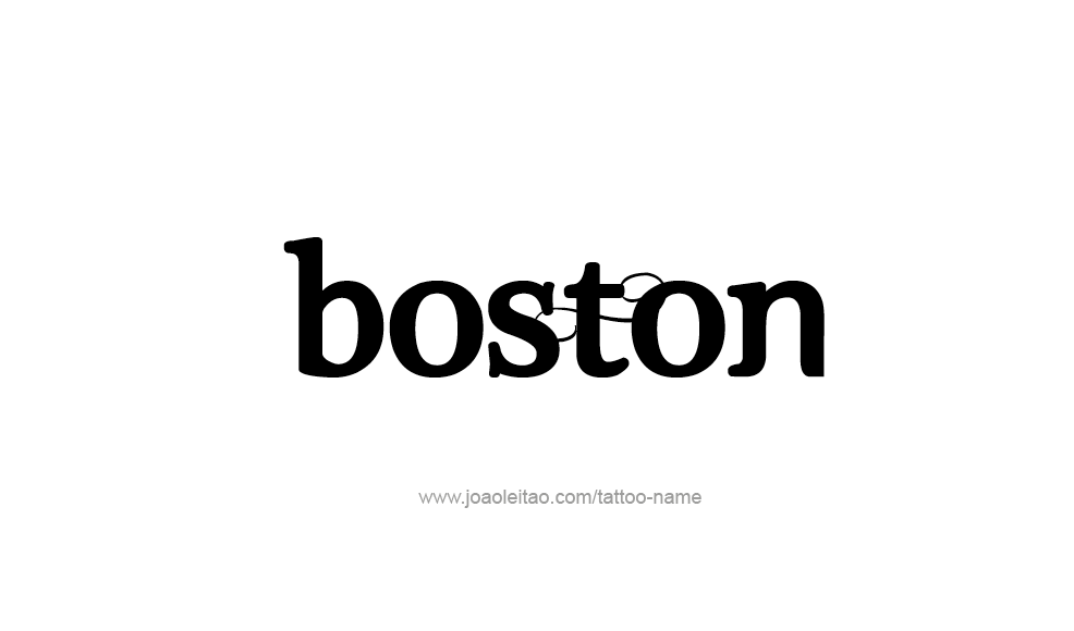 Tattoo Design  Name Boston   