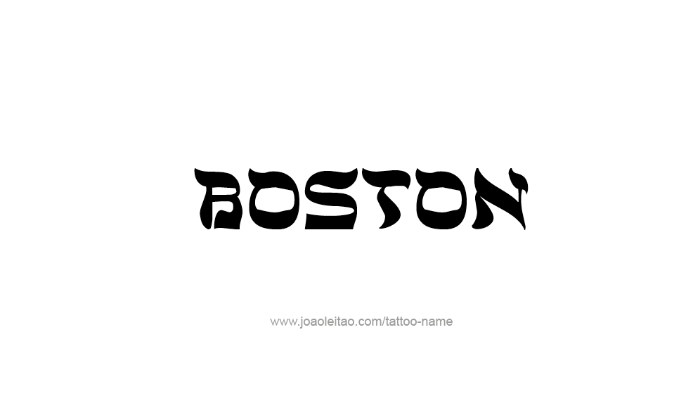 Tattoo Design  Name Boston   