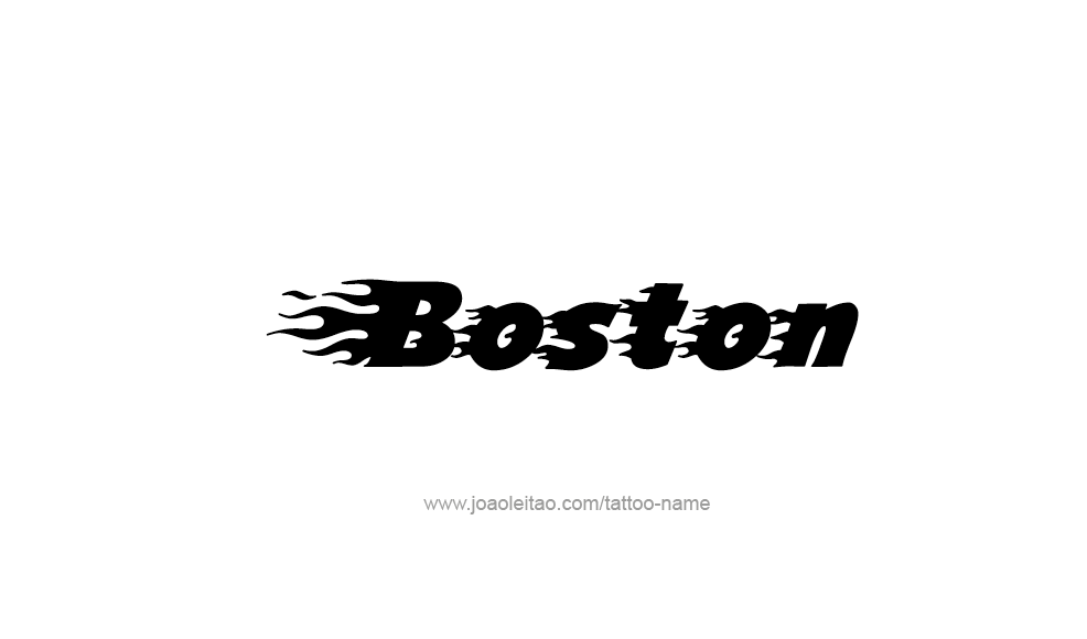 Tattoo Design  Name Boston   