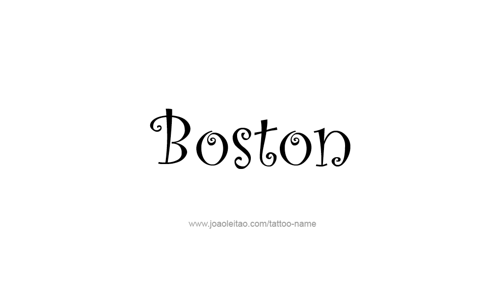 Tattoo Design  Name Boston   