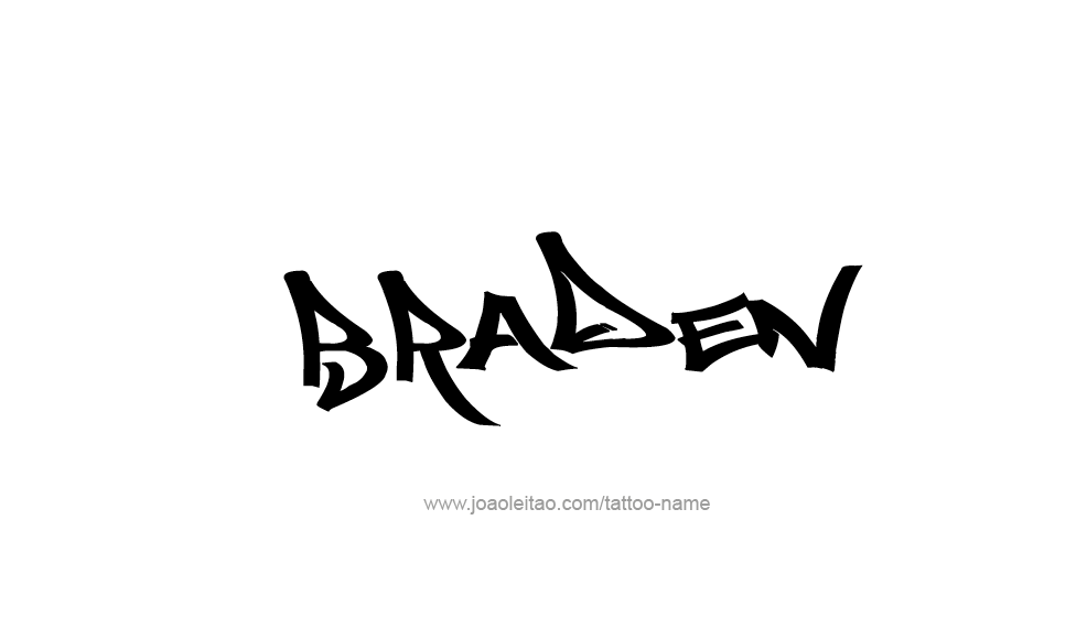 Tattoo Design  Name Braden   