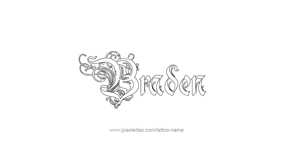 Tattoo Design  Name Braden   