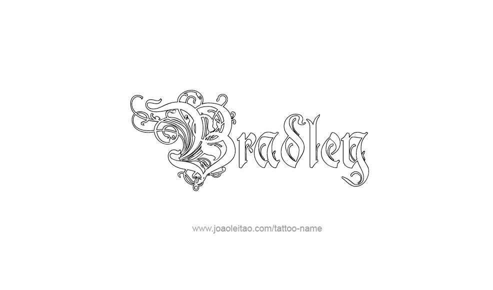 Tattoo Design  Name Bradley   