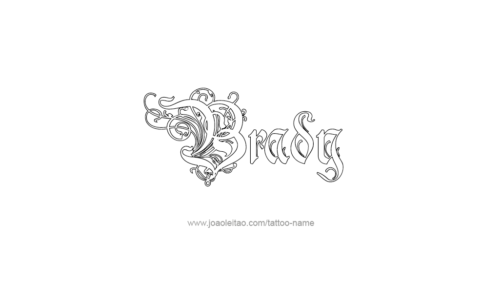 Tattoo Design  Name Brady   