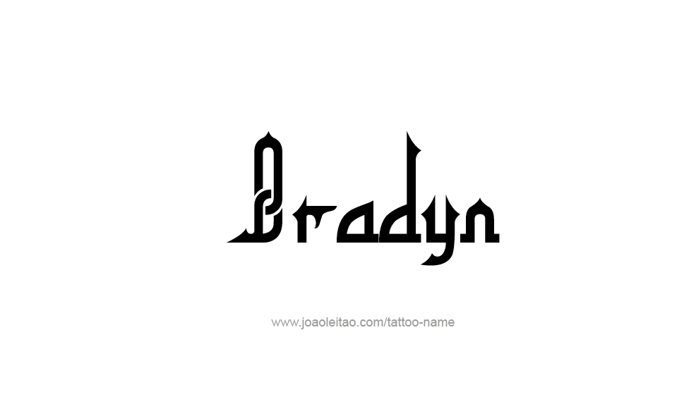 Tattoo Design  Name Bradyn   