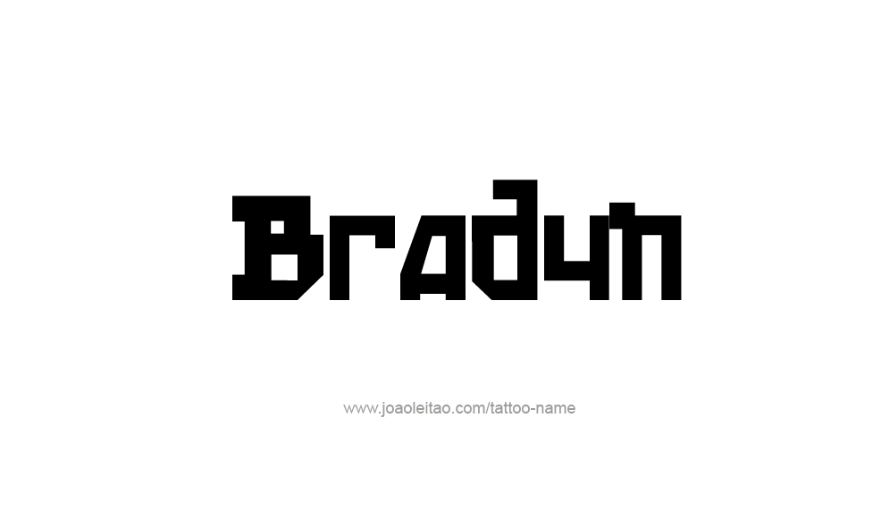 Tattoo Design  Name Bradyn   