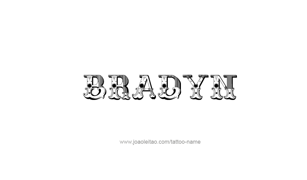 Tattoo Design  Name Bradyn   