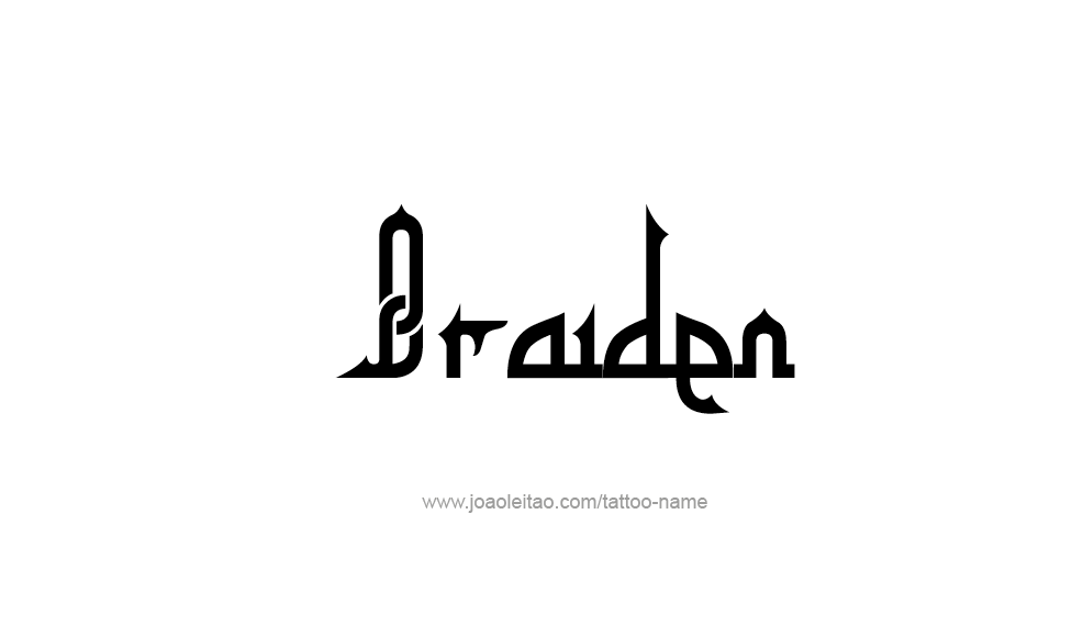 Tattoo Design  Name Braiden   