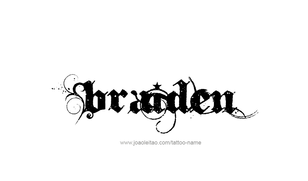 Tattoo Design  Name Braiden   