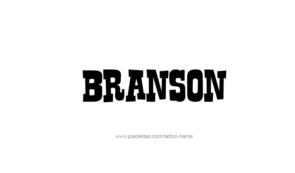 Tattoo Design  Name Branson   