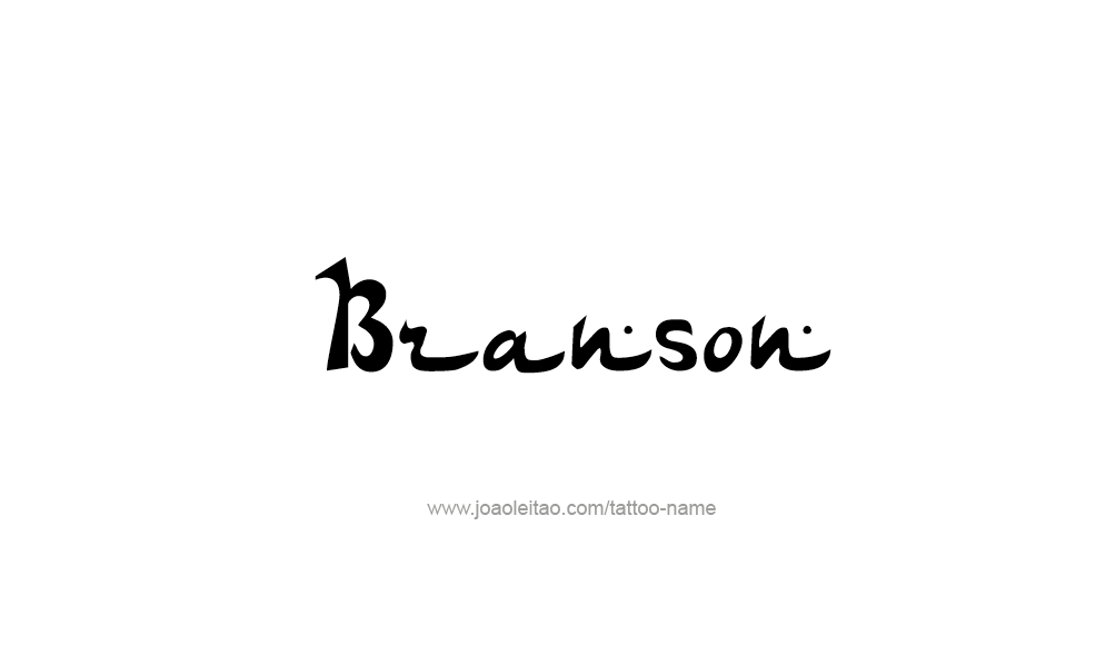 Tattoo Design  Name Branson   