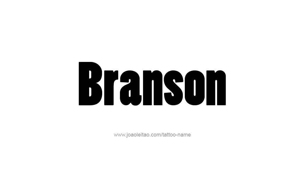 Tattoo Design  Name Branson   