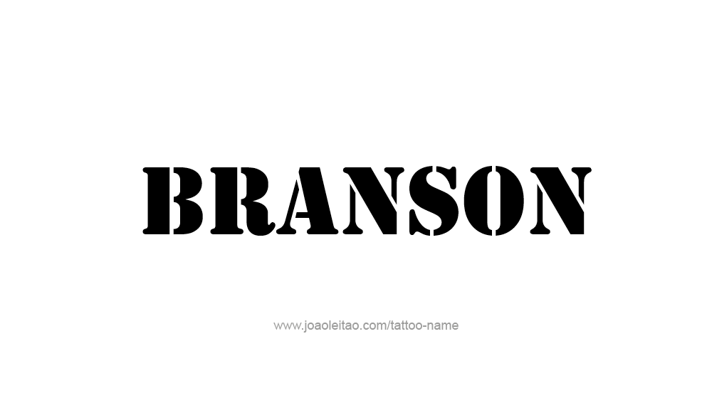 Tattoo Design  Name Branson   