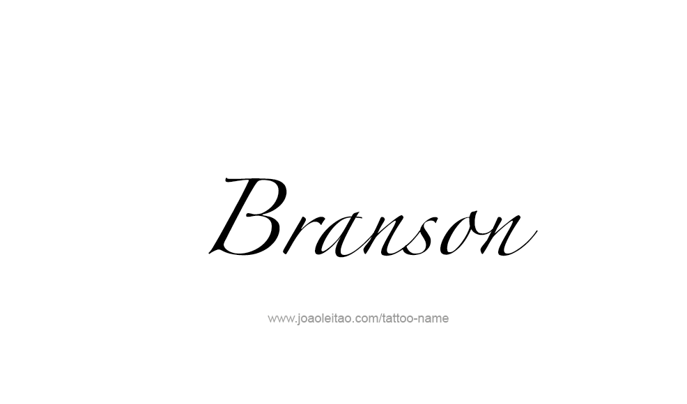 Tattoo Design  Name Branson   