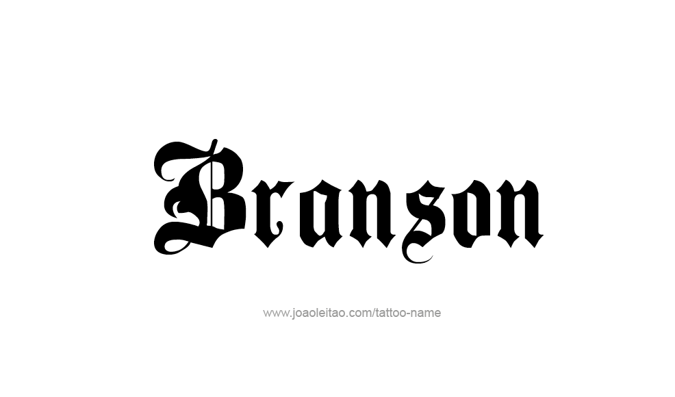 Tattoo Design  Name Branson   