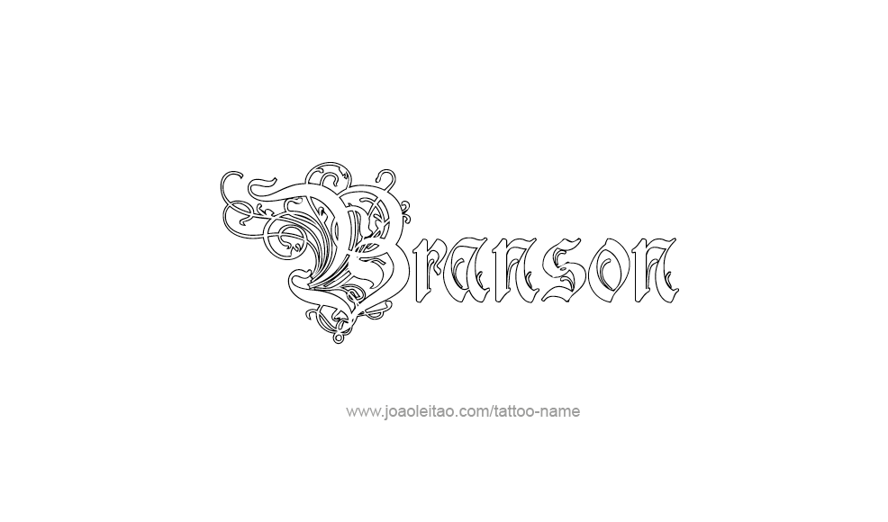 Tattoo Design  Name Branson   