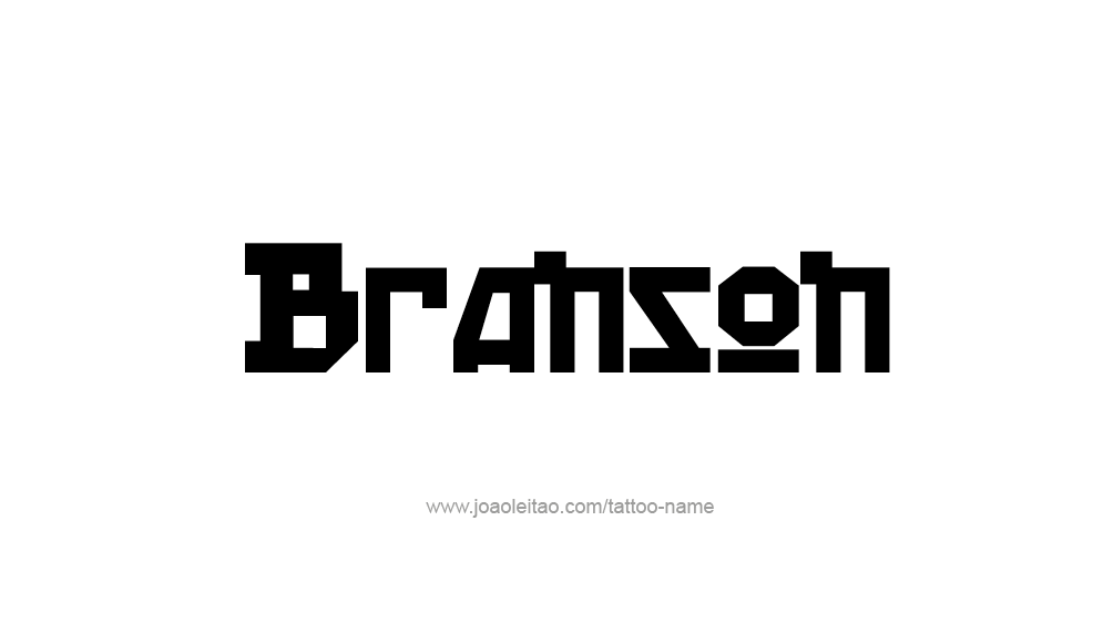 Tattoo Design  Name Branson   