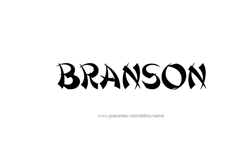Tattoo Design  Name Branson
