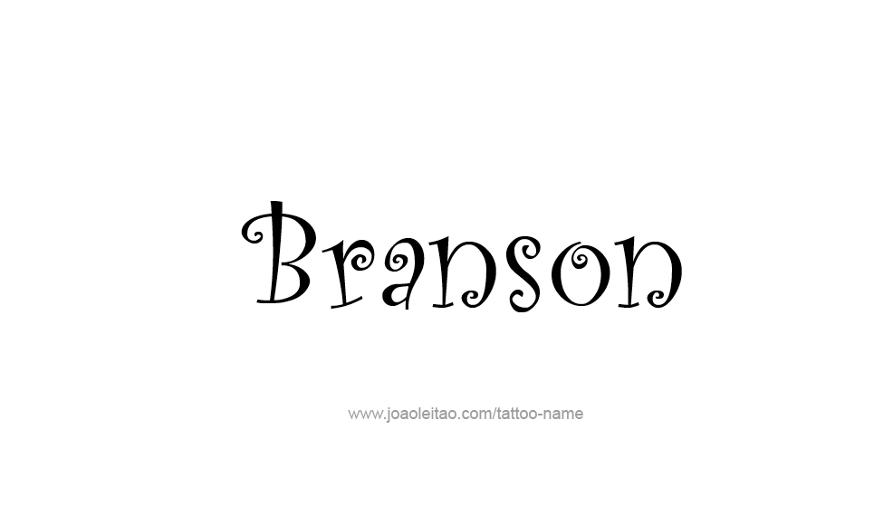 Tattoo Design  Name Branson   