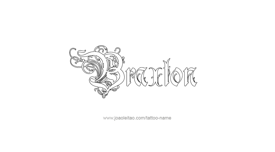 Tattoo Design  Name Braxton   