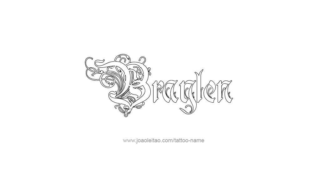 Tattoo Design  Name Braylen   