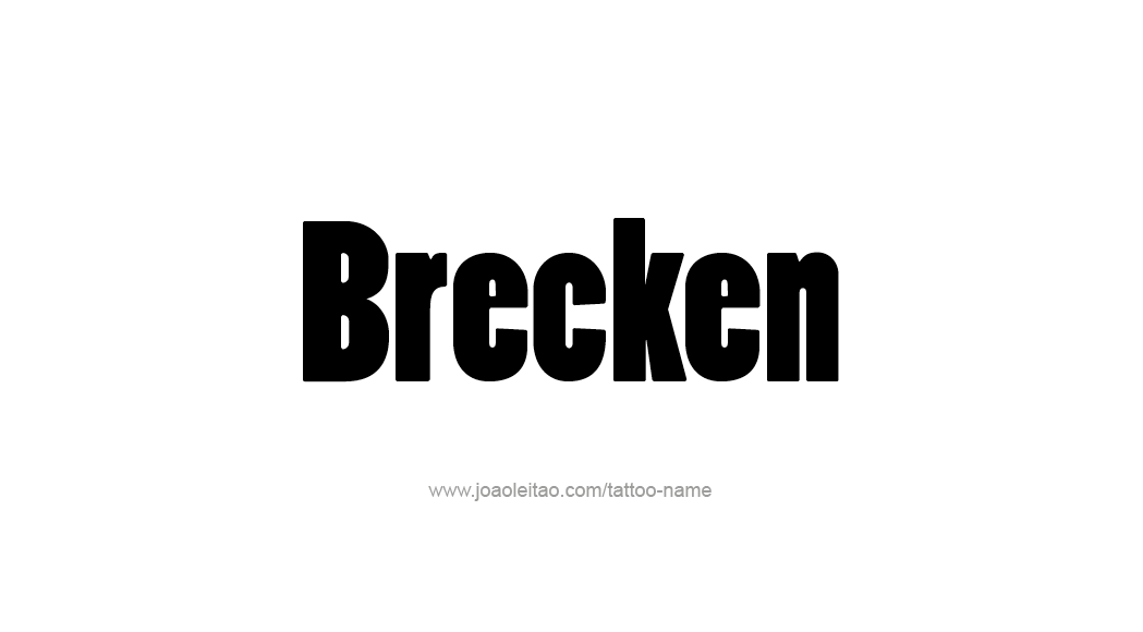 Tattoo Design  Name Brecken   