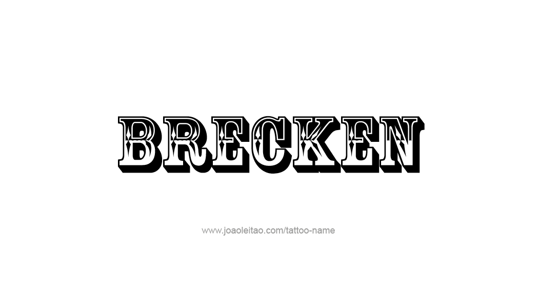 Tattoo Design  Name Brecken   