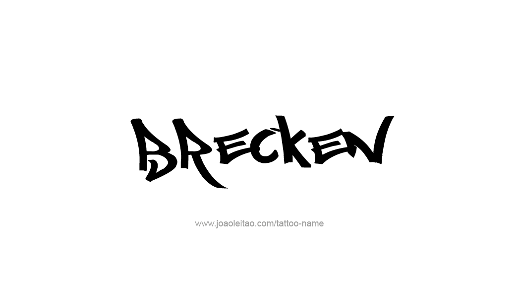 Tattoo Design  Name Brecken   