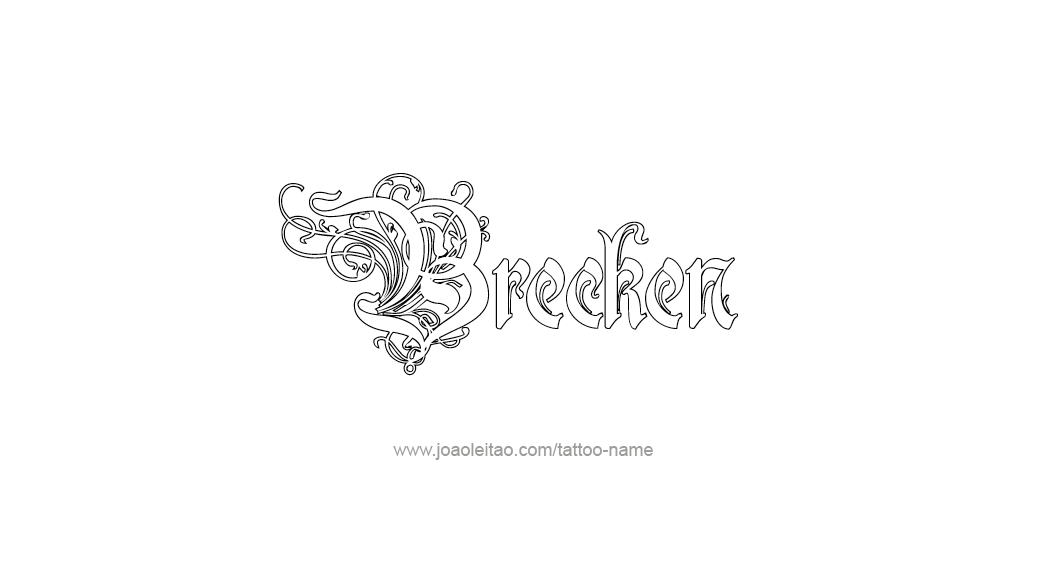 Tattoo Design  Name Brecken   