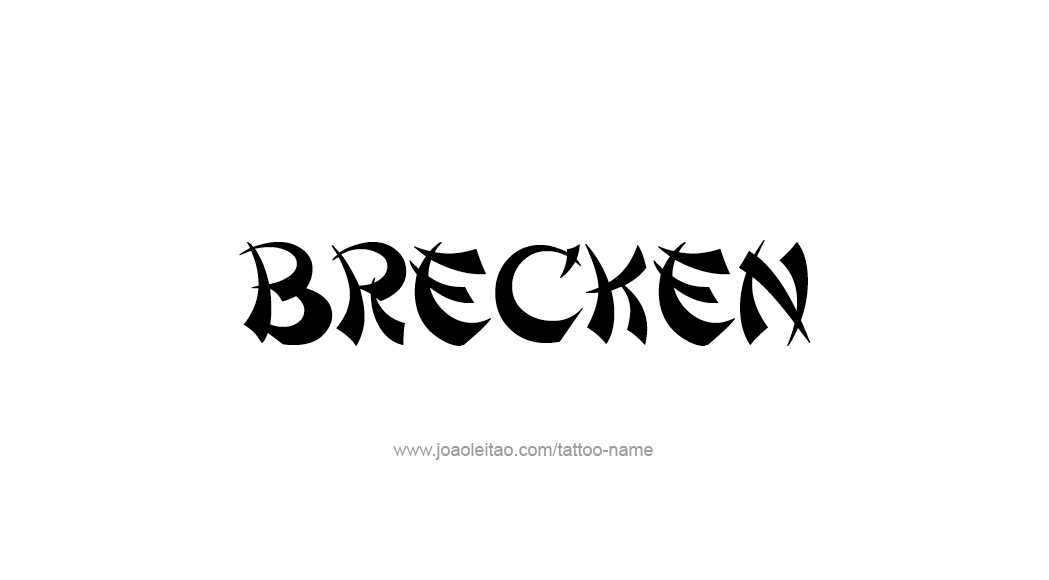 Tattoo Design  Name Brecken