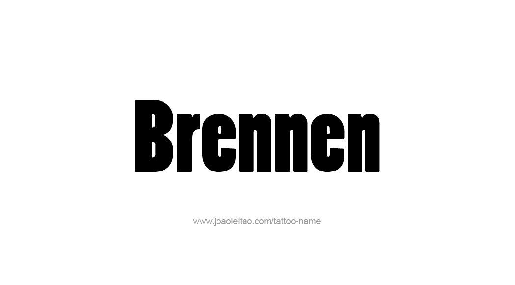 Tattoo Design  Name Brennen   