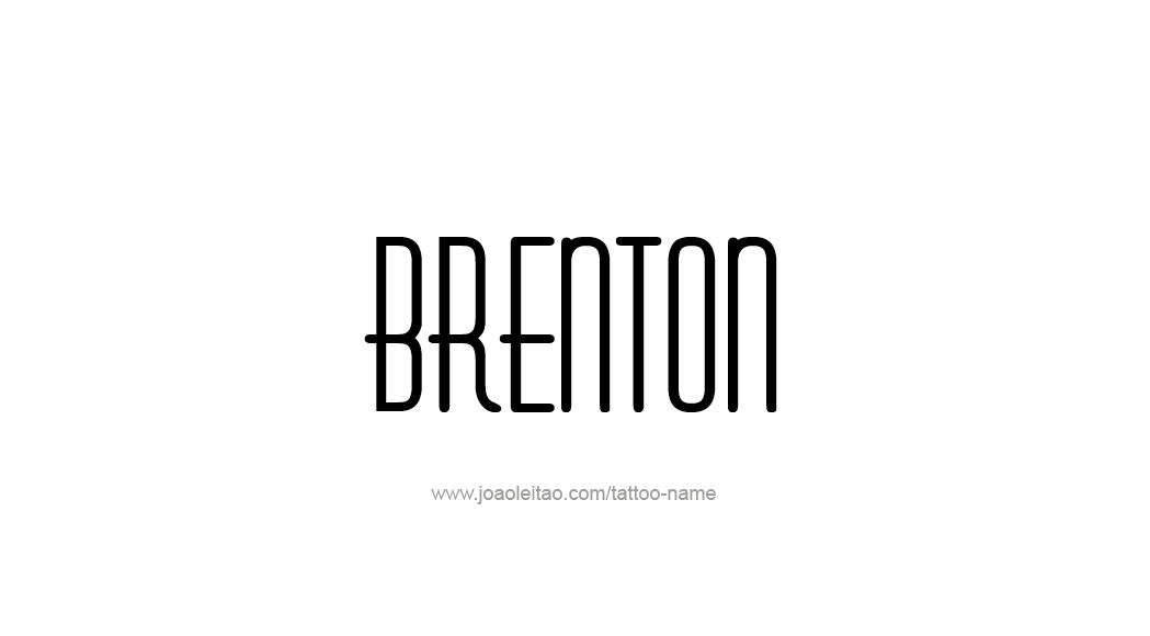 Tattoo Design  Name Brenton   