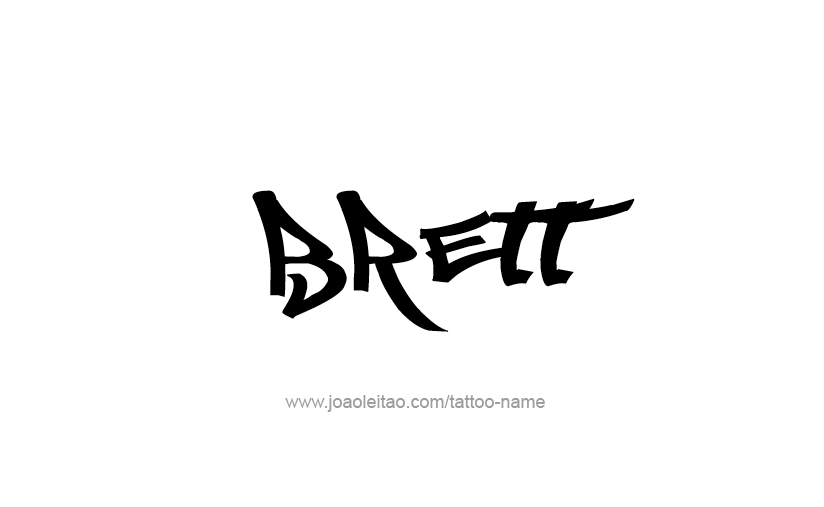 Tattoo Design  Name Brett   