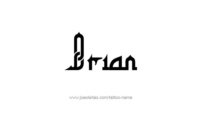 Tattoo Design  Name Brian   