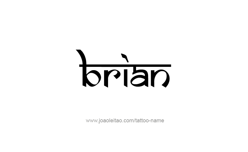 Tattoo Design  Name Brian   