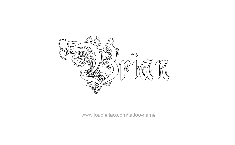 Tattoo Design  Name Brian   