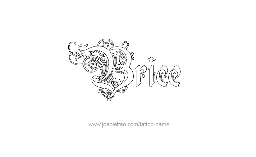 Tattoo Design  Name Brice   