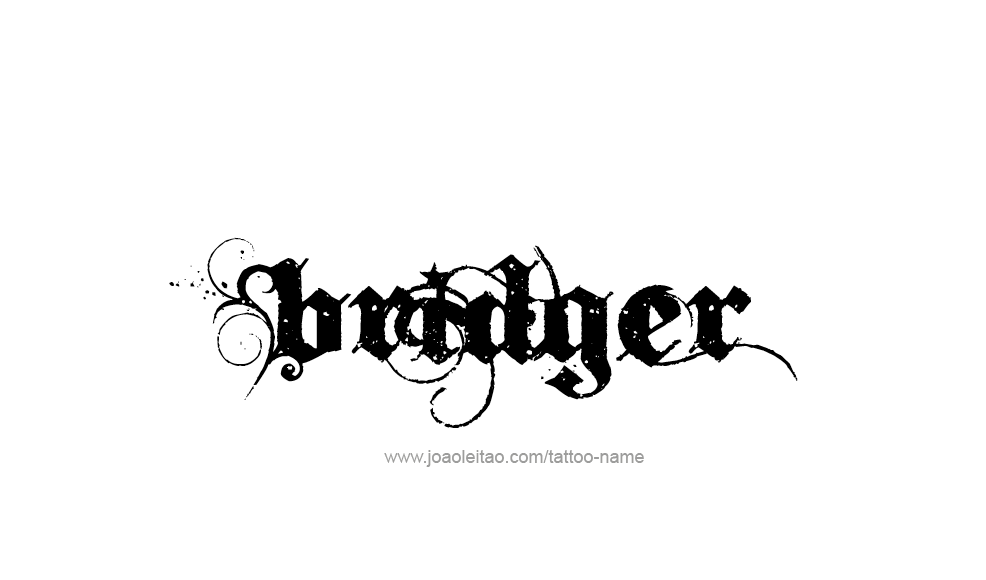 Tattoo Design  Name Bridger   