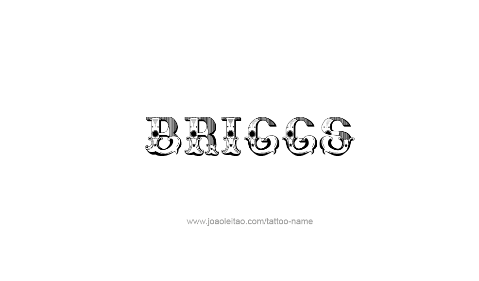 Tattoo Design  Name Briggs   