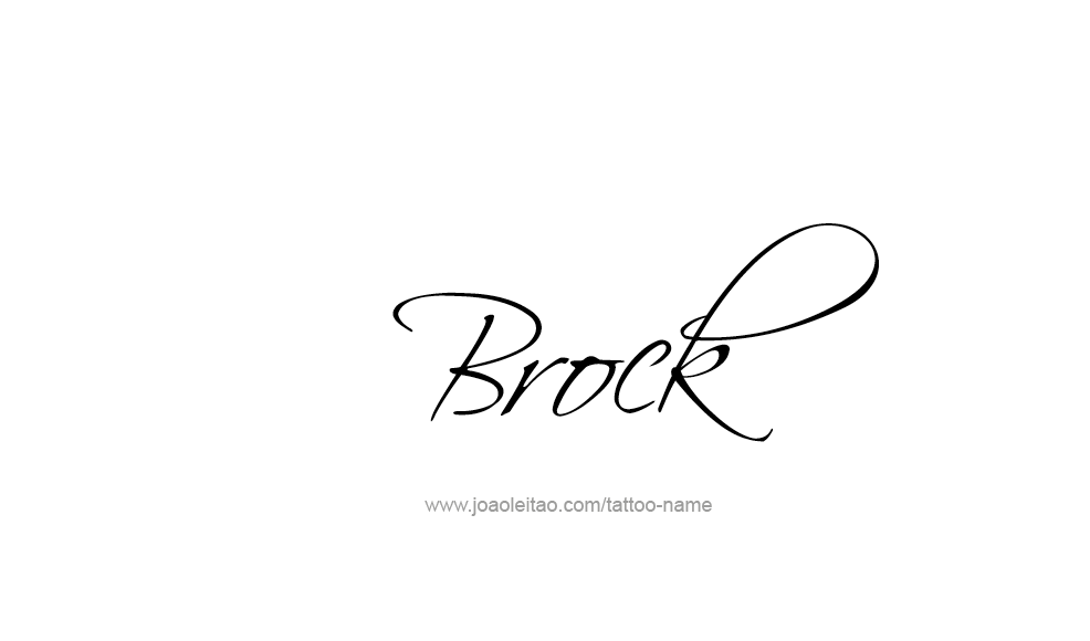 Tattoo Design  Name Brock   