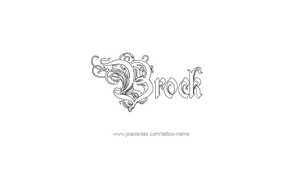 Tattoo Design  Name Brock   