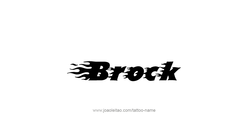 Tattoo Design  Name Brock   