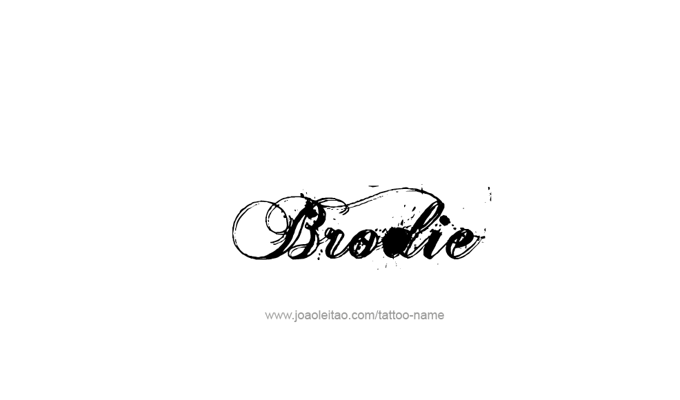 Tattoo Design  Name Brodie   