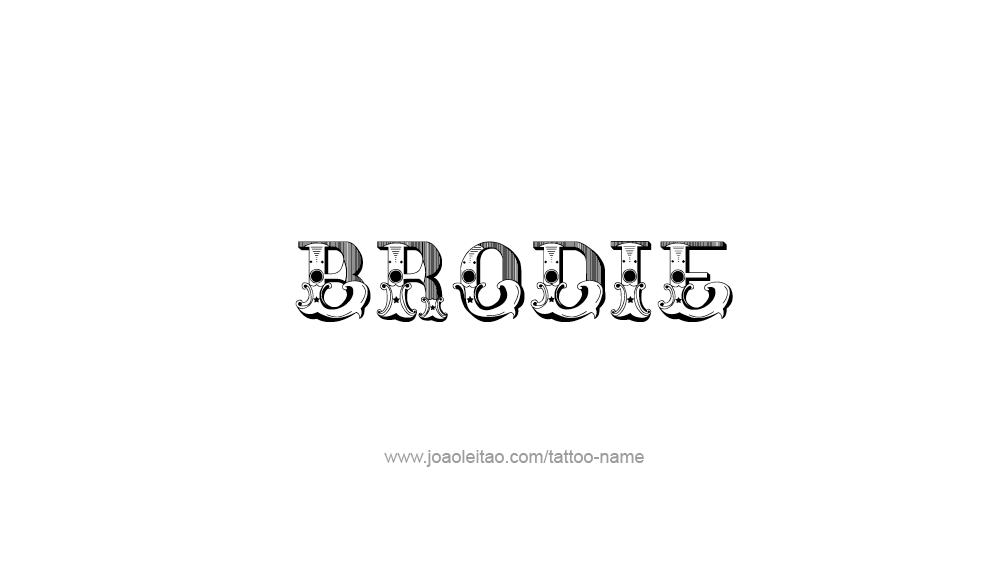 Tattoo Design  Name Brodie   