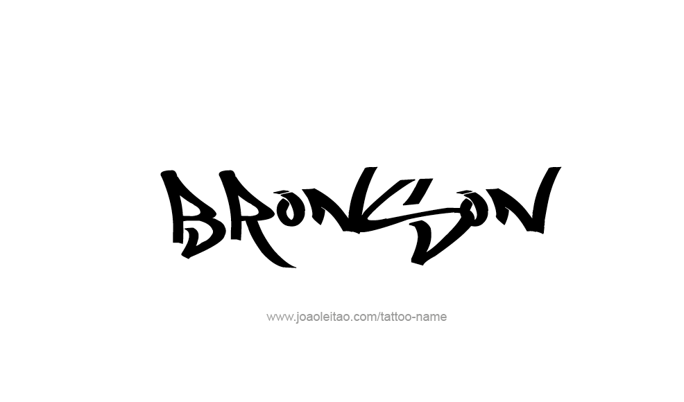 Tattoo Design  Name Bronson   