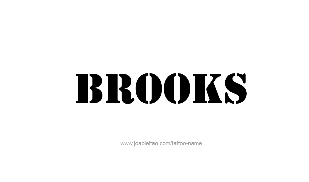 Tattoo Design  Name Brooks   