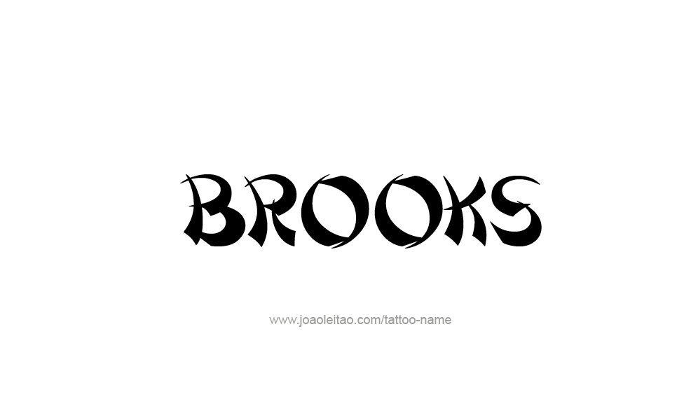 Tattoo Design  Name Brooks