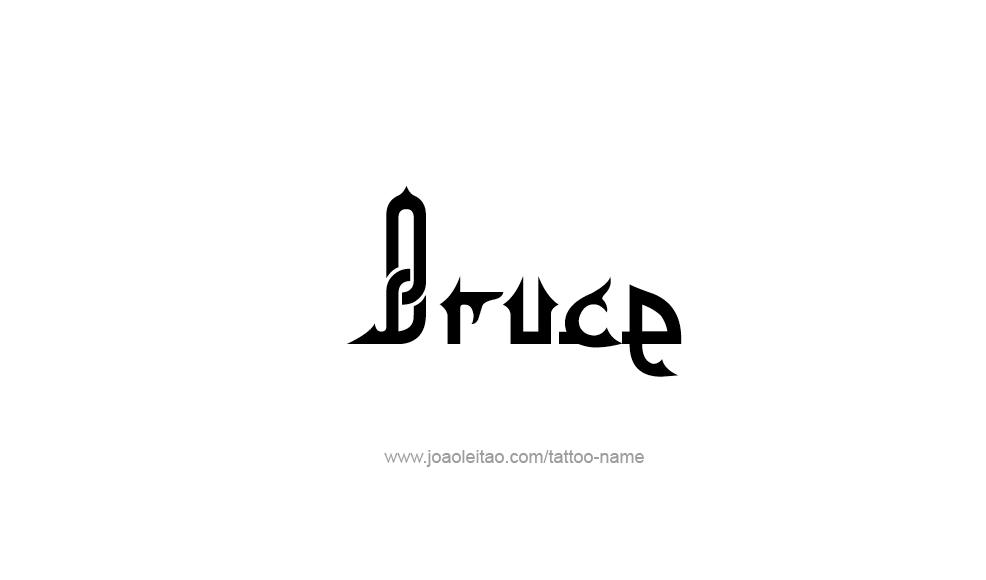 Tattoo Design  Name Bruce   