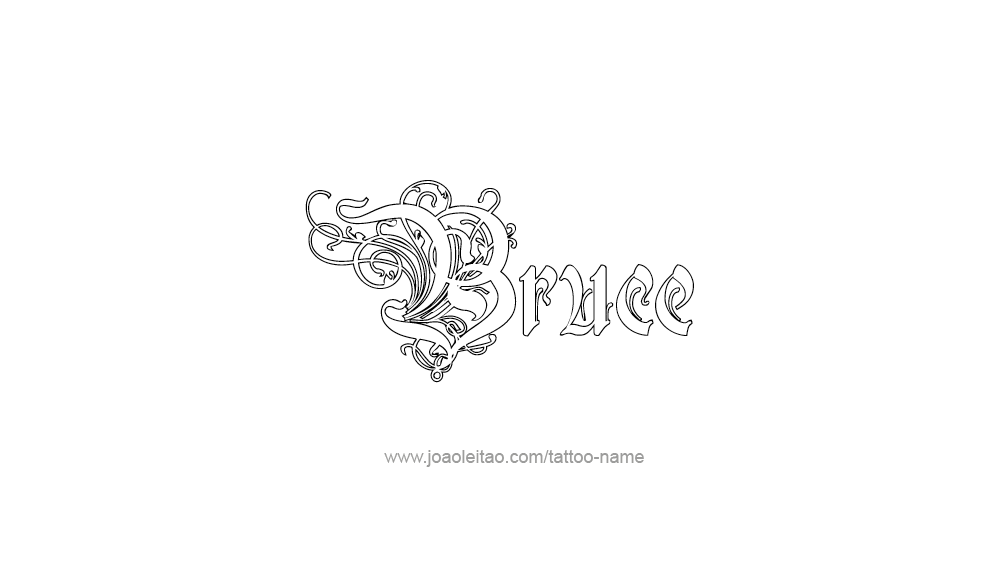 Tattoo Design  Name Bruce   