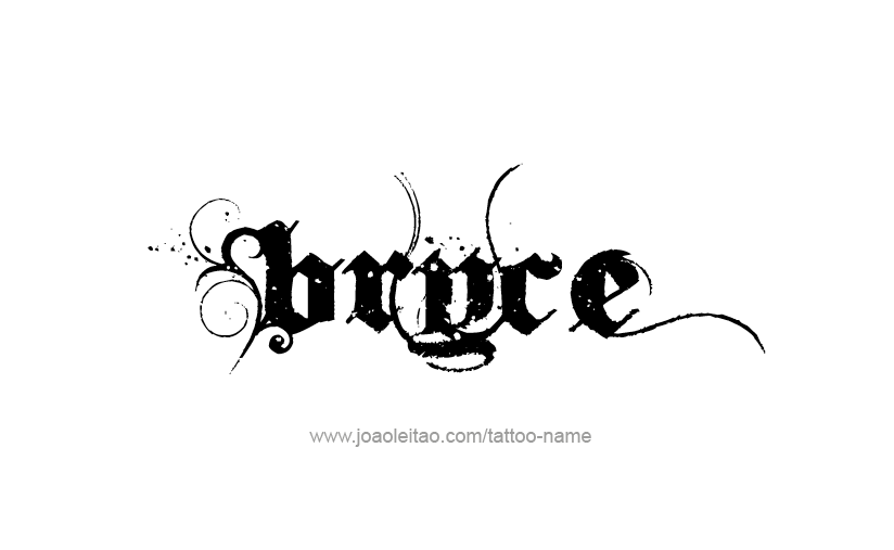 Tattoo Design  Name Bryce   